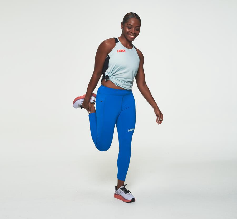 Hoka One One Performance Crop Tight Byxor Dam - Blå - LNPVE-8207